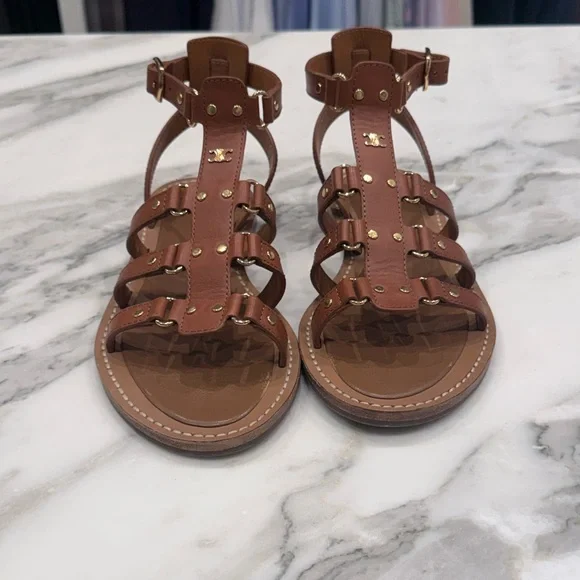 Celine LYMPIA GLADIATOR SANDAL IN CALFSKIN - Picture 3 of 7